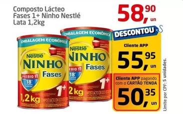 Oferta de Ninho - Composto Lácteo Fases 1+ por R$58,9 em Tenda Atacado