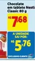 Oferta de Chocolate - Chocolate Em Tablete Classic por R$7,68 em Extra