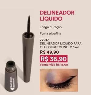 Oferta de Delineador Líquido Para Olhos Pretolino por R$36,9 em O Boticário