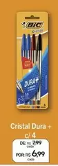 Oferta de Bic - Cristal Dura + C/4 por R$6,99 em Drogal