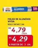 Oferta de Wyda - Folha De Aluminio por R$4,79 em Assaí Atacadista