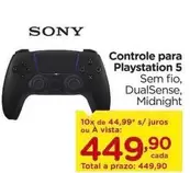 Oferta de Sony - Controle Para Playstation 5 por R$449,9 em Carrefour