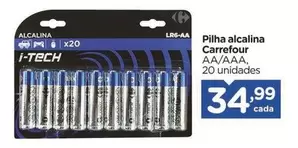 Oferta de Carrefour - Pilha Alcalina por R$34,99 em Carrefour