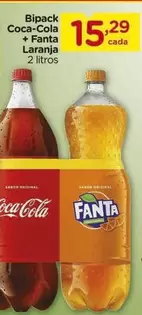 Oferta de Coca-Cola - Bipack  + Fanta Laranja por R$15,29 em Carrefour