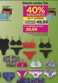 Oferta de Tex - Biquíni Aulso por R$29,99 em Carrefour