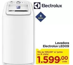 Oferta de Electrolux - Lavadora LED09 por R$1599 em Carrefour