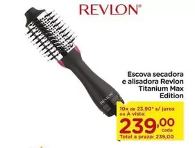 Oferta de Revlon - Escova Secadora E Alisadora Titanium Max Edition por R$239 em Carrefour