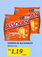 Oferta de Assolan - Esponja De Aco por R$1,19 em Assaí Atacadista