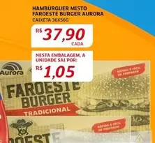 Oferta de Aurora - Hamburguer Misto Faroeste Burger por R$37,9 em Assaí Atacadista