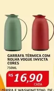 Oferta de Vogue - Garrafa Térmica Com Rolha  Invicta Cores por R$16,9 em Assaí Atacadista