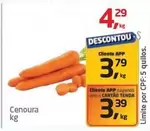 Oferta de Cenoura por R$4,29 em Tenda Atacado