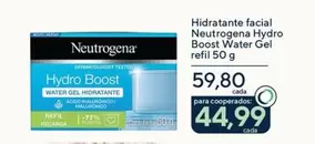 Oferta de Neutrogena - Hidratante Facial Hydro Boost Water Gel Refil por R$59,8 em Drogarias Coop