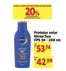 Oferta de Nivea Sun - Protetor Solar FPS 30 por R$42,99 em Extra