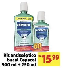 Oferta de Cepacol - Kit Antisséptico Bucal + 250 Ml por R$15,99 em Extra