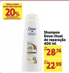 Oferta de Dove - Shampoo De Reparação por R$22,99 em Extra