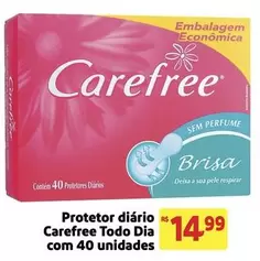 Oferta de Carefree - Protetor Diário por R$14,99 em Extra