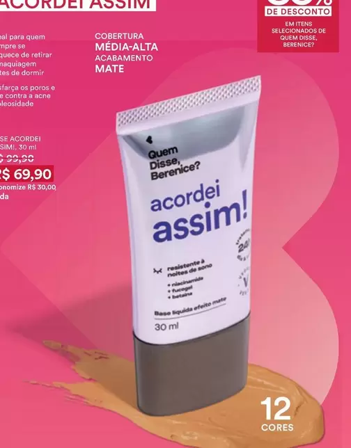 Oferta de Assim - Medja-alta Acardemi por R$69,9 em O Boticário