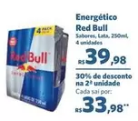 Oferta de Red Bull - Energético por R$39,98 em Sam's Club