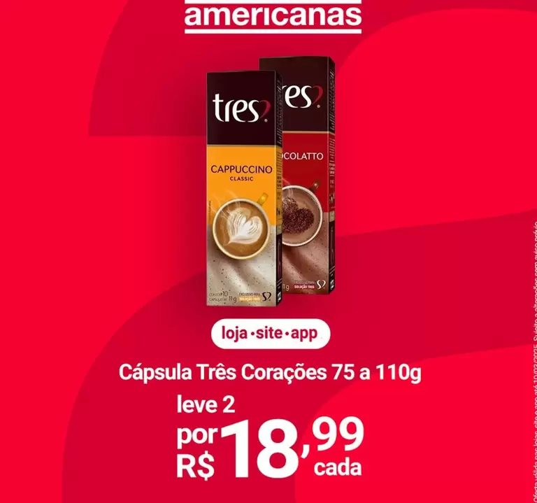 Oferta de Classic - Cápsula Très por R$18,99 em Lojas Americanas