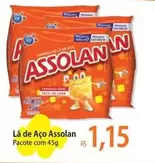 Oferta de Assolan - La De Aço Pacote Com por R$1,15 em Atacadão