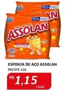 Oferta de Assolan - Esponja De Aço por R$1,15 em Assaí Atacadista