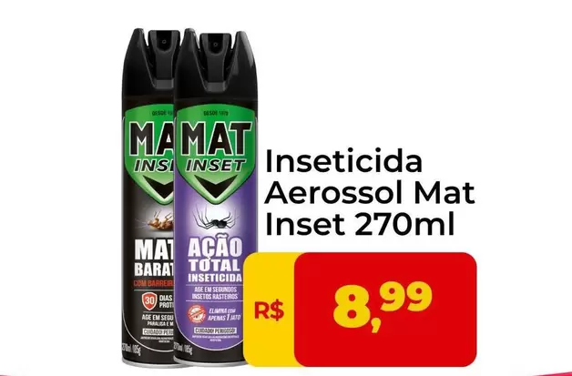 Oferta de Mat Inset - Inseticida Aerossol por R$8,99 em Tonin Superatacado