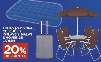 Oferta de AS - Todas As Piscinas, Colchées Infláveis, Malas E Móveis De Jardim em Carrefour