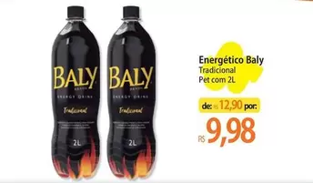 Oferta de Baly - Energético Tradicional Pet Com 2l por R$9,98 em Atacadão