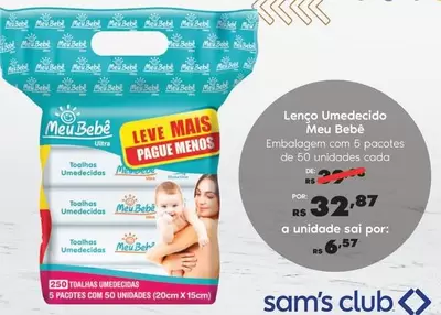 Oferta de Meu Bebê - Lenço Umedecido por R$32,87 em Sam's Club