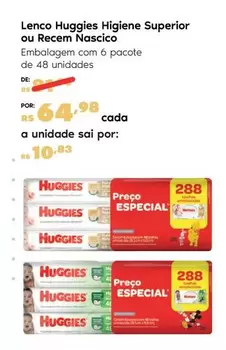 Oferta de Huggies - Lenco  Superio Ou Recem Nascio por R$64,98 em Sam's Club