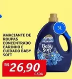Oferta de Carinho - Amaciante De Roupas Concentrado  E Cuidado Baby Soft por R$26,9 em Assaí Atacadista