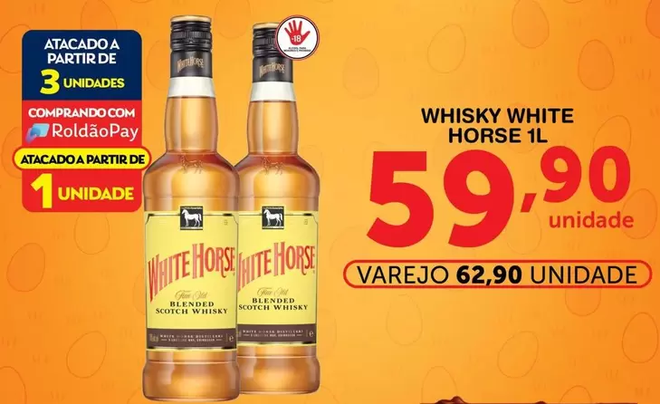Oferta de White Horse - Whisky por R$59,9 em Roldão
