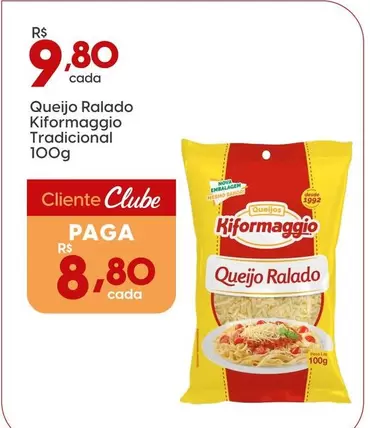 Oferta de Kiformaggio - Queijo Ralado por R$9,8 em Rissul