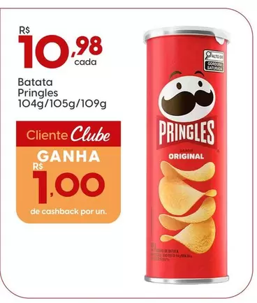 Oferta de Pringles - Batata por R$10,98 em Rissul