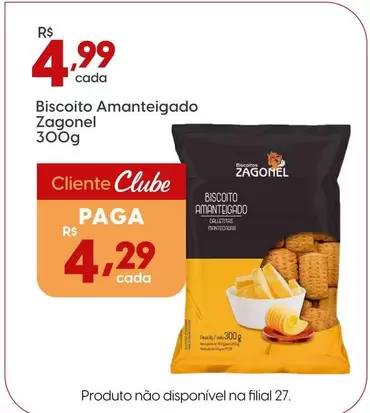 Oferta de Zagonel - Biscoito Amanteigado por R$4,99 em Rissul