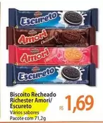 Oferta de Amori - Biscoito Recheado Richester /Escureto por R$1,69 em Atacadão