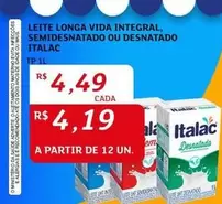 Oferta de Italac - Leite Longa Vida Integral, Semidesnatado Ou Desnatado por R$4,49 em Assaí Atacadista