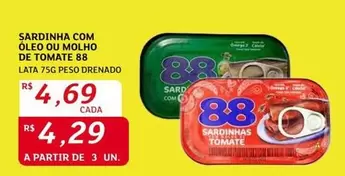 Oferta de Molho - Sardinha Com Oleo Ou Molho De Tomate por R$4,69 em Assaí Atacadista