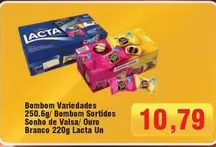 Oferta de Lacta - Bombom Variedades 250.6g/bombom Sortidos Sonho De Valsa/ Ouro Branco 220g por R$10,79 em Spani Atacadista