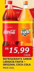 Oferta de Coca-Cola - Refrigerante Sabor Laranja Fanta + Original por R$15,99 em Assaí Atacadista