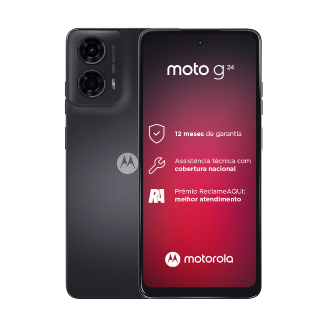Oferta de Moto g24 por R$832,22 em Motorola