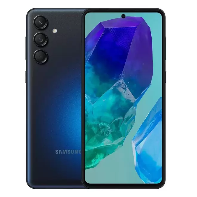 Oferta de Smartphone Galaxy M55 5G, 256GB, Tela 6.7", Câmeras 50MP+8MP+2Mp, Azul Escuro, SM-M556BZKMZTO, SAMSUNG por R$2298 em Miranda