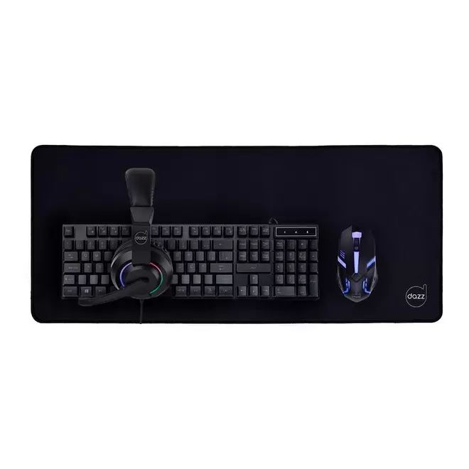 Oferta de Kit Gamer Novacore 4 em 1, Headset, Teclado, Mouse, Mouse Pad, 62000176, MAXPRINT/DAZZ por R$219 em Miranda