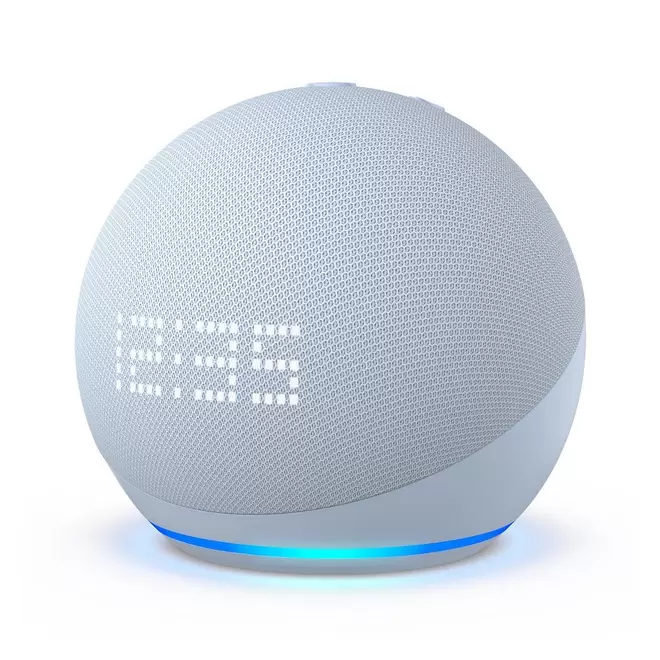 Oferta de Echo Dot 5ª geração com relógio / Smart speaker com relógio e Alexa / Cor azul , AMAZON por R$529 em Miranda