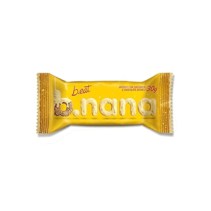 Oferta de Barra B.Nana Beat Banana Com Amendoim e Chocolate Branco 30g por R$4,75 em Mercadinhos São Luiz