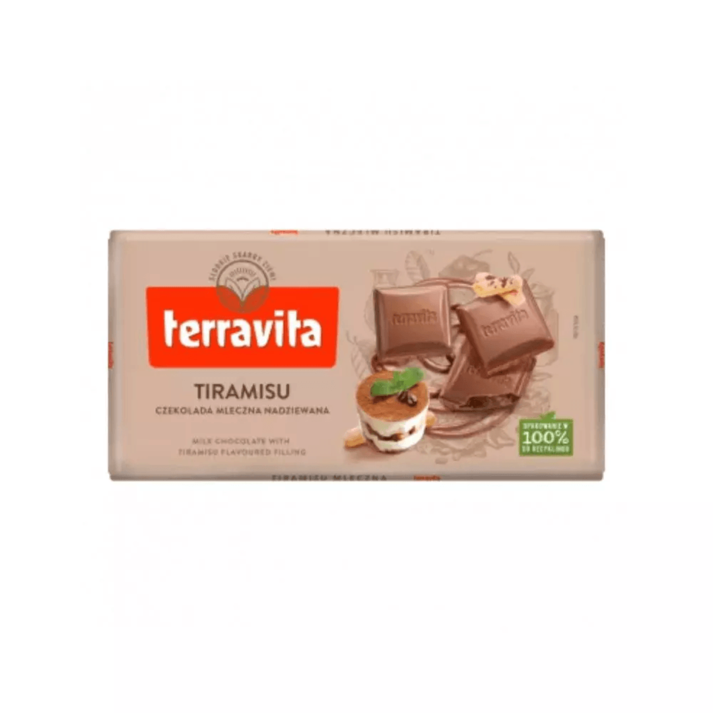Oferta de Barra de chocolate Terravita Yog Tiramisu 100g por R$10,99 em Mercadinhos São Luiz