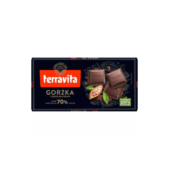 Oferta de Barra de Chocolate Extra Amargo Terravita 100g por R$10,99 em Mercadinhos São Luiz