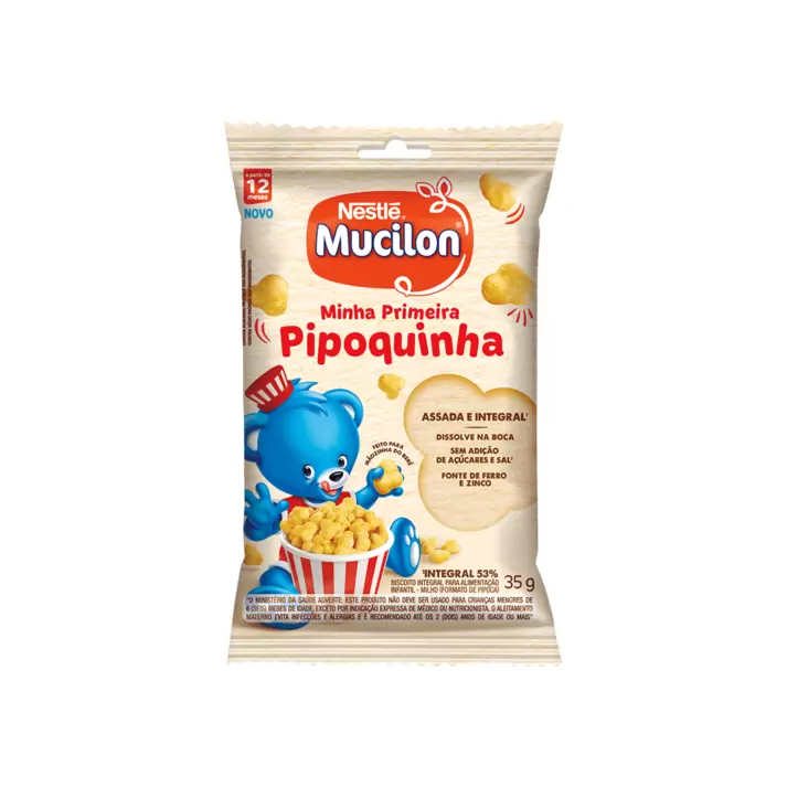 Oferta de Biscoito Infantil Integral Mucilon Minha Primeira Pipoquinha 35g por R$3,49 em Mercadinhos São Luiz