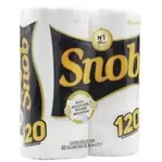 Oferta de Papel Toalha Snob 19x22 cm 2 Unidades por R$5,75 em Mega Box