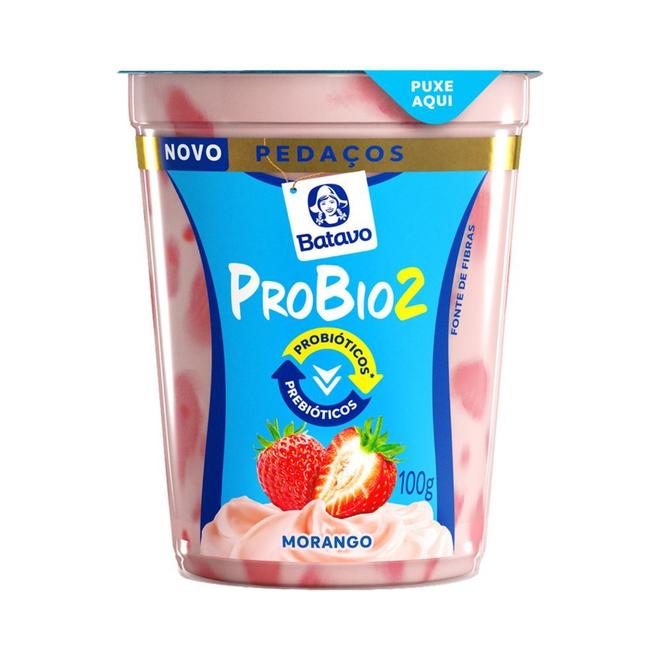 Oferta de Iogurte Probio2 Pedaço Morango Batavo 100g por R$2,39 em Mambo
